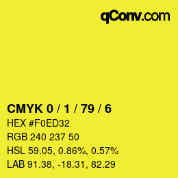 Color code: CMYK 0 / 1 / 79 / 6 | qconv.com