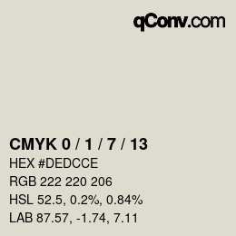 Color code: CMYK 0 / 1 / 7 / 13 | qconv.com