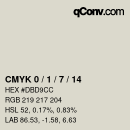 カラーコード: CMYK 0 / 1 / 7 / 14 | qconv.com