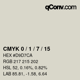 カラーコード: CMYK 0 / 1 / 7 / 15 | qconv.com