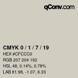 Color code: CMYK 0 / 1 / 7 / 19 | qconv.com