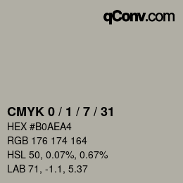 Color code: CMYK 0 / 1 / 7 / 31 | qconv.com