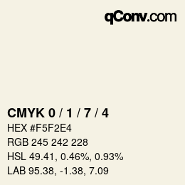 Color code: CMYK 0 / 1 / 7 / 4 | qconv.com