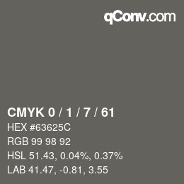 Color code: CMYK 0 / 1 / 7 / 61 | qconv.com