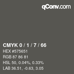 颜色代码: CMYK 0 / 1 / 7 / 66 | qconv.com