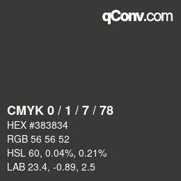 Color code: CMYK 0 / 1 / 7 / 78 | qconv.com