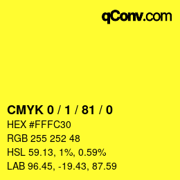 Color code: CMYK 0 / 1 / 81 / 0 | qconv.com