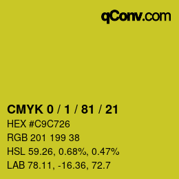 颜色代码: CMYK 0 / 1 / 81 / 21 | qconv.com