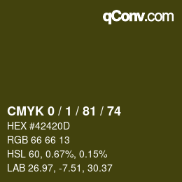 Color code: CMYK 0 / 1 / 81 / 74 | qconv.com