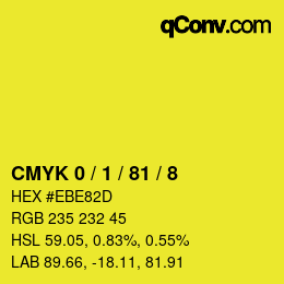 Color code: CMYK 0 / 1 / 81 / 8 | qconv.com