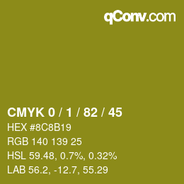 Color code: CMYK 0 / 1 / 82 / 45 | qconv.com