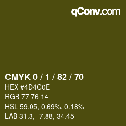 Color code: CMYK 0 / 1 / 82 / 70 | qconv.com