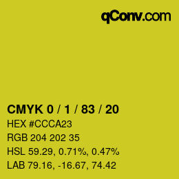 Color code: CMYK 0 / 1 / 83 / 20 | qconv.com