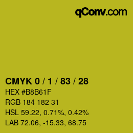 Color code: CMYK 0 / 1 / 83 / 28 | qconv.com