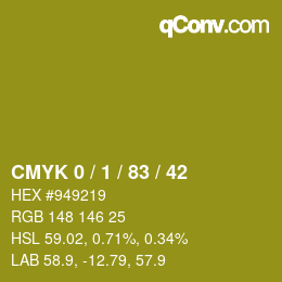 Color code: CMYK 0 / 1 / 83 / 42 | qconv.com