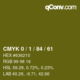 Color code: CMYK 0 / 1 / 84 / 61 | qconv.com