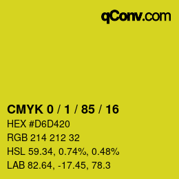 Color code: CMYK 0 / 1 / 85 / 16 | qconv.com