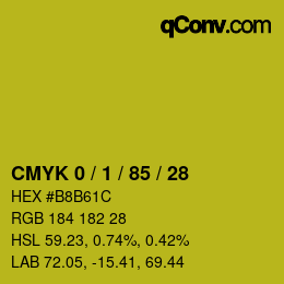 Color code: CMYK 0 / 1 / 85 / 28 | qconv.com