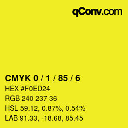 Color code: CMYK 0 / 1 / 85 / 6 | qconv.com