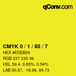 Color code: CMYK 0 / 1 / 85 / 7 | qconv.com