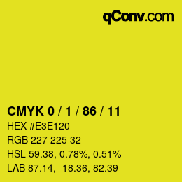 Color code: CMYK 0 / 1 / 86 / 11 | qconv.com