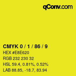 Color code: CMYK 0 / 1 / 86 / 9 | qconv.com