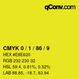 Color code: CMYK 0 / 1 / 86 / 9 | qconv.com