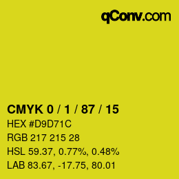 Color code: CMYK 0 / 1 / 87 / 15 | qconv.com