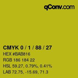 Color code: CMYK 0 / 1 / 88 / 27 | qconv.com