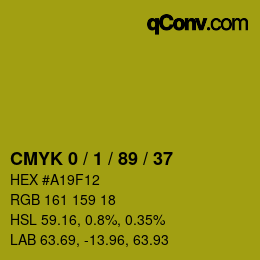 Color code: CMYK 0 / 1 / 89 / 37 | qconv.com