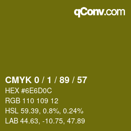 Color code: CMYK 0 / 1 / 89 / 57 | qconv.com
