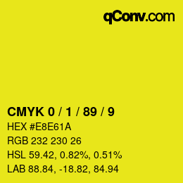 Color code: CMYK 0 / 1 / 89 / 9 | qconv.com