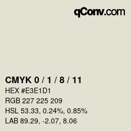 カラーコード: CMYK 0 / 1 / 8 / 11 | qconv.com