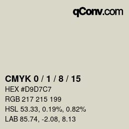 Color code: CMYK 0 / 1 / 8 / 15 | qconv.com