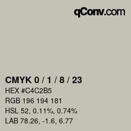 Color code: CMYK 0 / 1 / 8 / 23 | qconv.com