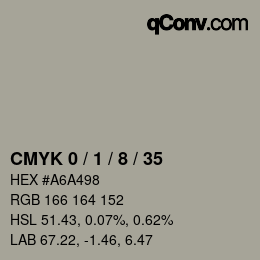 Color code: CMYK 0 / 1 / 8 / 35 | qconv.com