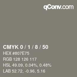 Color code: CMYK 0 / 1 / 8 / 50 | qconv.com