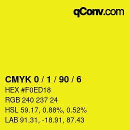 Color code: CMYK 0 / 1 / 90 / 6 | qconv.com