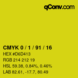 Color code: CMYK 0 / 1 / 91 / 16 | qconv.com