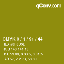 Color code: CMYK 0 / 1 / 91 / 44 | qconv.com