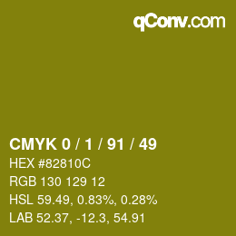 Color code: CMYK 0 / 1 / 91 / 49 | qconv.com