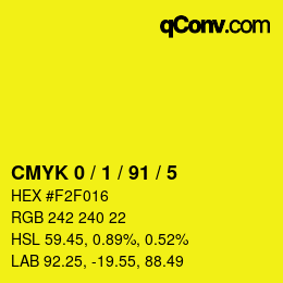 Color code: CMYK 0 / 1 / 91 / 5 | qconv.com