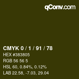 Color code: CMYK 0 / 1 / 91 / 78 | qconv.com
