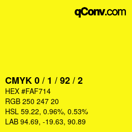 Color code: CMYK 0 / 1 / 92 / 2 | qconv.com