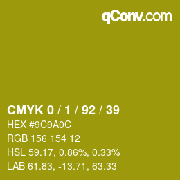 Color code: CMYK 0 / 1 / 92 / 39 | qconv.com