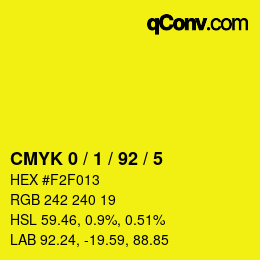 Color code: CMYK 0 / 1 / 92 / 5 | qconv.com