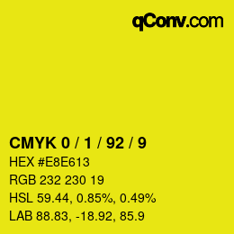 Color code: CMYK 0 / 1 / 92 / 9 | qconv.com