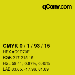 Color code: CMYK 0 / 1 / 93 / 15 | qconv.com