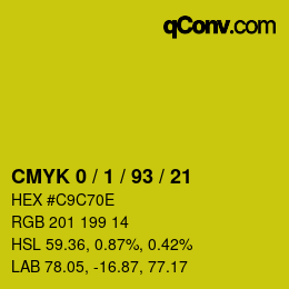 Color code: CMYK 0 / 1 / 93 / 21 | qconv.com
