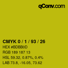 Color code: CMYK 0 / 1 / 93 / 26 | qconv.com